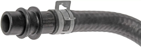 Close-up of Engine Coolant Overflow Hose OE Fix for Chevy models, showing durable connector and secure fit to prevent overheating.