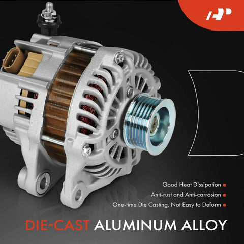 Beefy 12V 100A Six Groove Pulley Alternator for Mazda CX5 CX3 MX5 Miata and Toyota Yaris Yaris iA Scion iA Replacement 2013 to 2023 Models