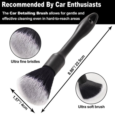 Car detailing brush with ultra-fine bristles from the 7 Piece Car Wheel Brush Kit With Soft Bristle Rim Cleaners And Tire Shine Pad