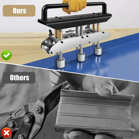 Three Station Sheet Roller And Bender For 0 To 90 Degree Bends With Large Radius Aluminum Standing Seam Roofing Tool on workspace