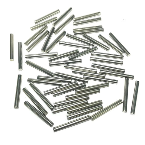 50 Pieces 3Mm By 25Mm Dowel Pins M3 Shelf Pegs Stainless Steel 304 scattered on white surface