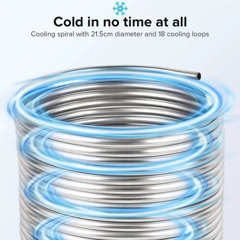 3/8 Inch By 50 Foot 304 Stainless Steel Immersion Tubing Coil For Ice Bath Water Chiller And Beer Brewing, spiral design