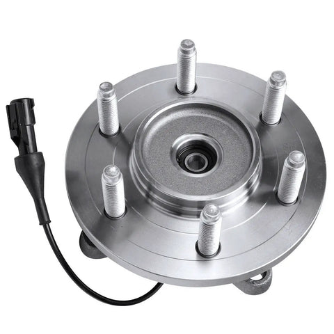 Beefed Up 4WD Front Wheel Bearing Hubs Kit For 2004 2005 2006 2007 2008 Ford F150 2003 2004 2005 2006 Expedition Lincoln Navigator And Mark LT Replacement Wheel Bearing Hubs Assembly, front view