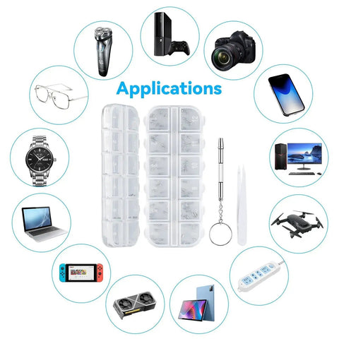 Eyeglass Repair Kit With 120 Piece Micro Screws And 4 In 1 Screwdriver Stainless Steel Precision Hardware For Most Glasses And Sunglasses Quick Fix For Home Office And Travel