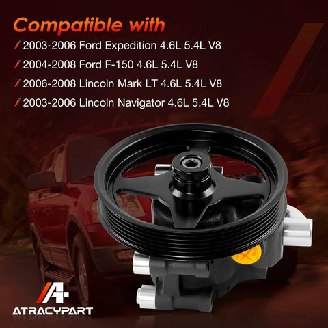 Beefy Steering Pump With Pulley Replacement For Ford F150 2004 2008 Expedition 2003 2006 Lincoln Mark LT 2006 2008