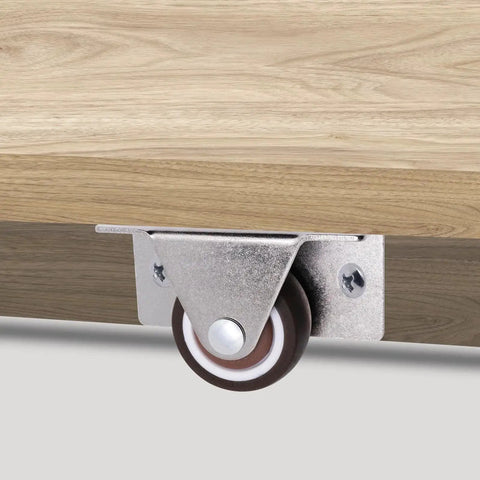 Low Profile Fixed Caster Wheels For Narrow Furniture Spaces Ideal For Drawers Cabinets And Trundle Beds Side Mount Non Swivel