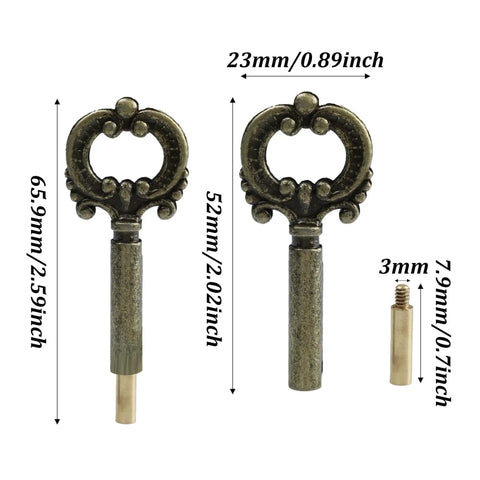 Antique Brass Lamp Turn Knob Set For On Off Switch Keys Two Pack For Table And Floor Lamps Metal Replacement Socket Knob With One Half Inch Extension
