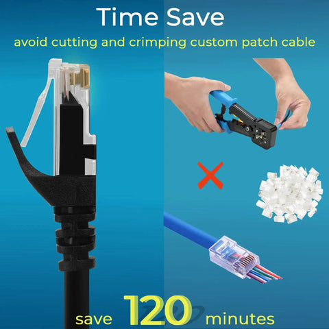 Cat6 Patch Cables 1Ft Short Ethernet Cords 24 Pack For Patch Panel To Switch Quick Setup High Speed 10G Ready Networking