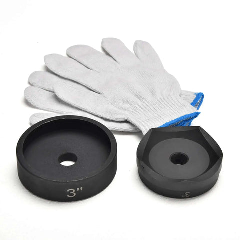 3 Inch Knockout Punch Die Mold For 3/4-16 UN Thread Hole Punch Driver with gloves