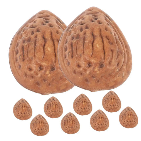 40 Realistic Faux Almonds For Crafts And Food Photography; lifelike artificial nuts for home decor and miniature displays.