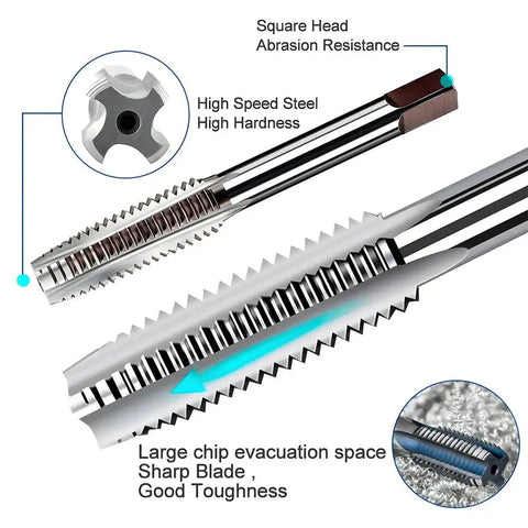 Close-up of 25 Pcs M6 X 1.0mm Helicoil Thread Repair Kit Stainless Steel For Cars And Trucks Universal Auto Hand Tool Set