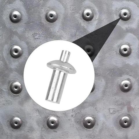30 Pieces Aluminum Alloy Expansion Rivets Hammer Drive Expansion Rivet Knock Type Stainless Steel Rod Screws 5x11mm.