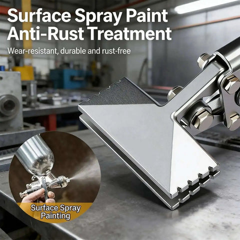 Close-up of 3 Inch Sheet Metal Hand Seamer Pro Grade Bending Tool with anti-rust treatment in an industrial setting.