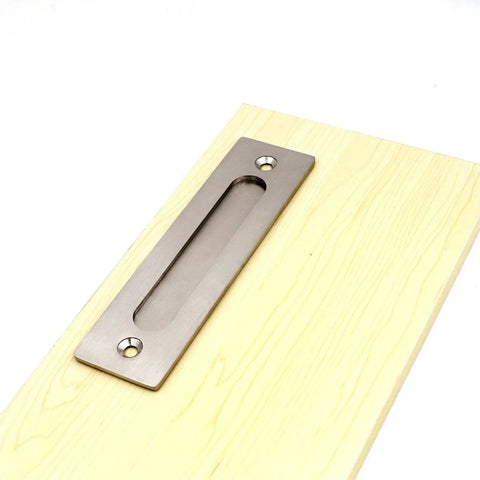 12 Inch Sliding Barn Door Handle And Flush Pull Set With 7 Inch Hole Centers In Brushed Nickel Heavy Duty Stainless Steel 304 Hardware