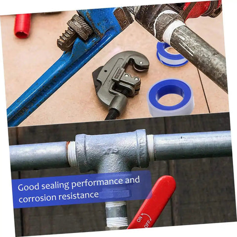 20 Rolls PTFE Tape High Temperature Waterproof Thread Sealant For Plumbing applied on pipe fittings