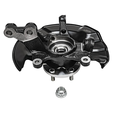 Two Piece Front Steering Knuckle Replacement Kit For 2009 To 2013 Toyota Corolla Matrix, Includes Front Steering Knuckles And Wheel Bearing Hubs Assembly, Direct Fit, Easy Install, close-up view