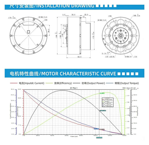 MG8016E-i6B dual-encoder planetary gearbox with DC servo motor and brake (RS485)