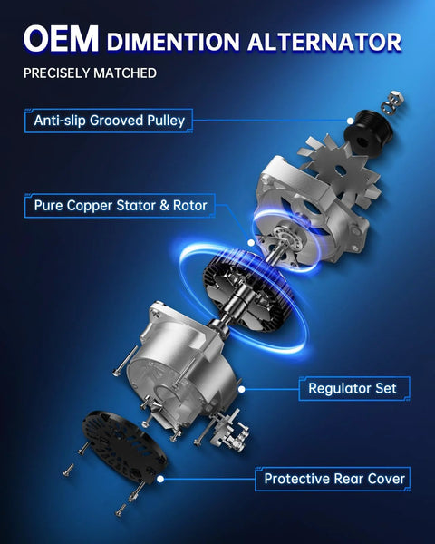 Diagram of Alternator Replacement For 2005 2006 Nissan Titan Armada And QX56 OE Quality Replacement With 11120N components shown.