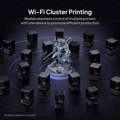 Mars 5 Ultra Resin 3D Printer With 7 Inch 9K Mono LCD and miniatures cluster for Wi-Fi printing