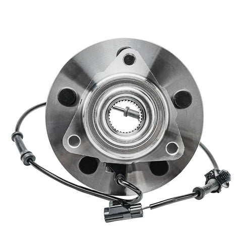 Pair Front Wheel Bearing Hubs Assembly For Dodge Ram 1500 2002-2005 With ABS 5-Lug Front view showing ABS sensor and bolt pattern