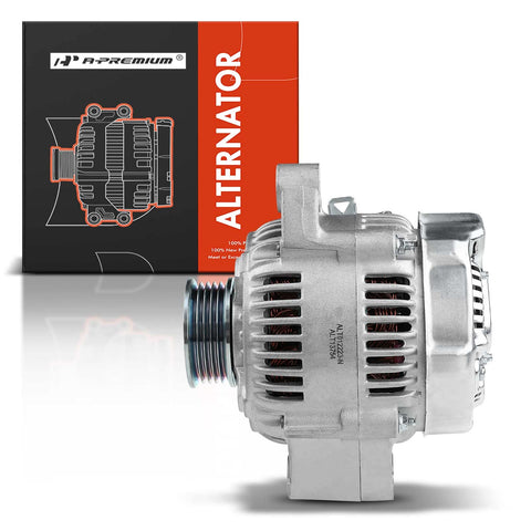 Side view of Alternator For Toyota Camry And Solara 1997 To 2001 2.2L 80A 12V CW 5 Groove Pulley Replacement High Output Auto Part
