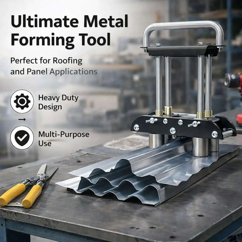 Workhorse Sheet Metal Bending Tool For 0-90 Degree Angles on 0.3-1mm steel, aluminum, copper sheets with roller bender and clamping system