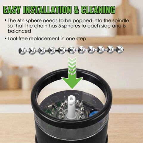 2 Pack Ball And Chain Replacement For Wakit Grinders And Mini Wakit, installation guide, durable stainless steel bead chain