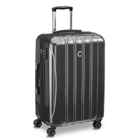 Lightweight Expandable Hardside Luggage With Four Double Spinner Wheels And A Crack Resistant Polycarbonate Shell In Brushed Charcoal