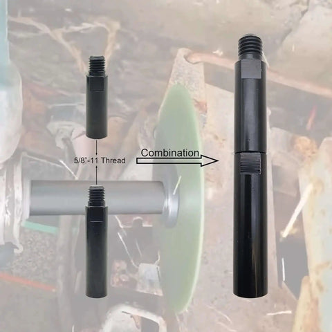 5/8-11 Angle Grinder Extension Shaft Set 3 Pack Buff Extender Kit For Car Polisher and Grinder With 3 Inch 3.9 Inch and 5.5 Inch Lengths Made From Durable 45 Steel With Electrophoretic Coating For Built To Last Durability.