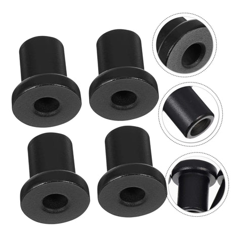 4 Pack Barn Door Track Spacers For Sliding Doors Heavy Duty Iron Connector Assemblies displayed in black