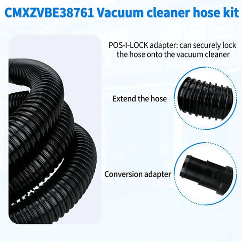 Seven Foot Replacement Hose For Wet Dry Vacuums 1 7 8 Inch Inlet Industrial Grade Vacuum Hose Attachment with adapters
