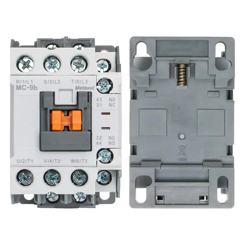 Three Pole Magnetic Contactor With 24V DC Coil 1NO1NC Auxiliary Contact DIN Rail Mount UL Certified 9A AC3 and 25A AC1 Load Rating