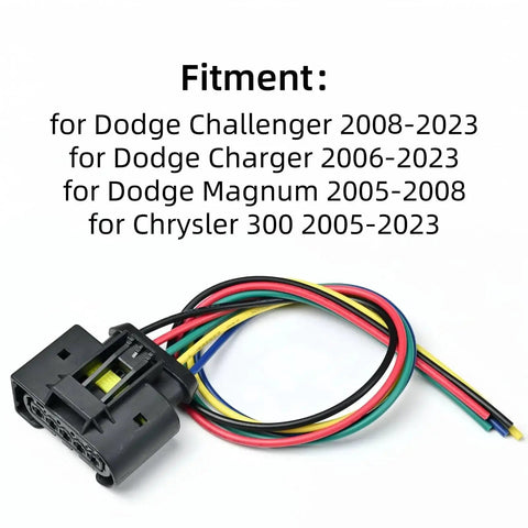 Dodge Fuel Pump Connector Pigtail Harness Plug N Play 5 Pin 12 Inch 18 Gauge Tinned Copper Wire for Challenger Charger Magnum
