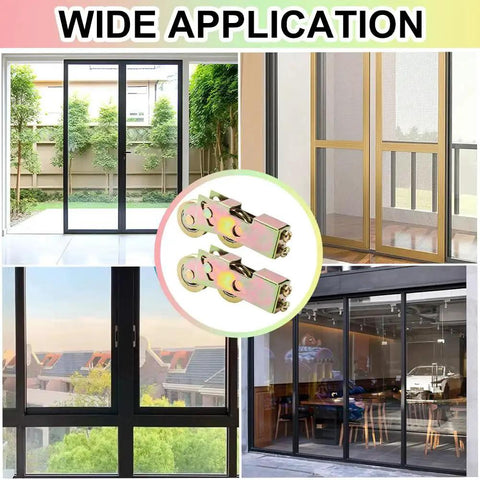 Wide application of 2 Pack Sliding Door Rollers Replacement Kit With 1-1/4 Inch Tandem Wheels Ball Bearing For Rear Sliding Doors