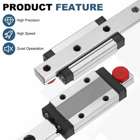 450mm Linear Sliding Rail Guide With MGN9C Carriage Block And Mini Guide for CNC engraving and 3D printing, heavy-duty design