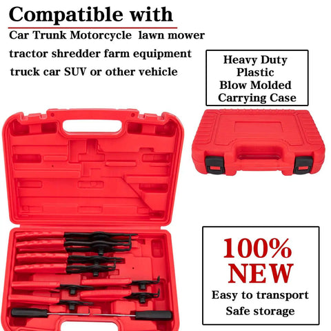 Long Reach Snap Ring Pliers Set Heavy Duty 11 Piece With Case Retaining Ring Pliers For Internal And External Circlips