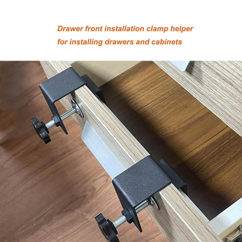 4 Piece Drawer Front Installation Clamps And Drawer Fixing Clips Set Adjustable Drawer Face Clamp Jig C Clamps in use