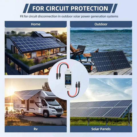 Built Tough Outdoor Solar Panel Disconnect Switch 30 Amp 400V Breaker Box With IP65 Waterproof Enclosure for various solar setups