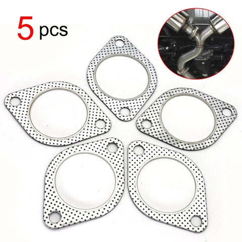 5pcs perforated metal exhaust gaskets for 2.5in (63.5mm) 2-bolt Honda turbo manifold.