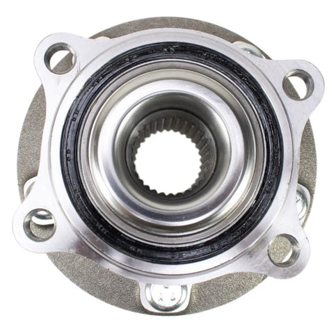 Front view of Two Piece Front Wheel Bearing And Hub Assembly Kit For Hyundai Sonata Tucson Veloster N And Kia Optima Sportage Including Front Driver Side And Front Passenger Side 2015 2019 2021 2022.
