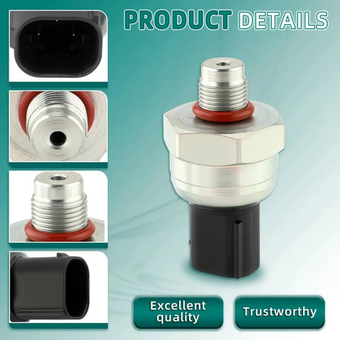 Brake fluid pressure sensor AUTOKAY for Toyota Sequoia 2001-2008, metal body with red O-ring and black connector