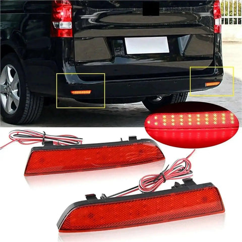 Mercedes W447 Vito Box 2014-2019 LED Tail Light 2 Pack Red Lens Reflector Brake Signal Fog Driving Lamps for Enhanced Visibility