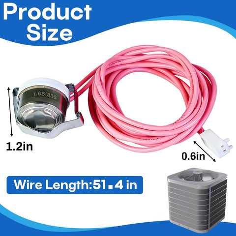 Defrost Temperature Sensor For Carrier Bryant Payne Heat Pumps, Replaces 50VT 024 300 And 50VT 030 300/500 with long cable
