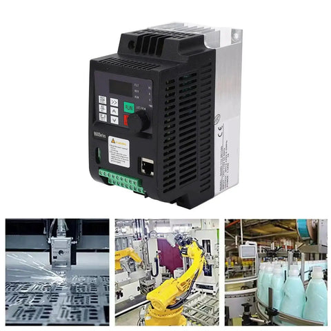 1.5KW VFD Variable Frequency Drive for CNC Spindle Motor Speed Control PLC PID Controller with Voltage Vector Control