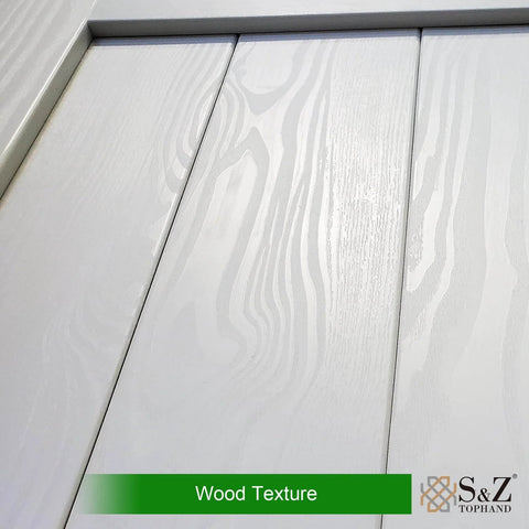 Double MDF Barn Door Panel Set With Waterproof PVC Surface 18 Inch By 84 Inch Slab Solid Sliding Door close-up texture view