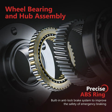 Exploded view of Beefed-Up Rear Wheel Bearing Hub Assembly With ABS Fits 2015-2019 Hyundai Sonata, featuring precise ABS ring
