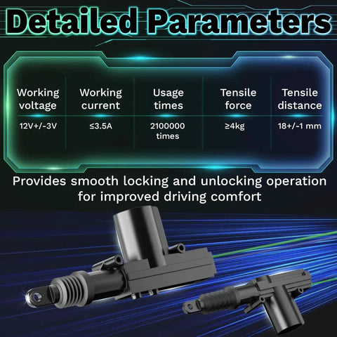 Universal 12V Door Lock Actuator Kit detailed parameters and product image
