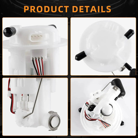 Electric Fuel Pump Assembly For Honda CBR250R CBR250RA CB300F CB300R CB300RA 2011 2016 Low Noise Quiet Operation Replaces 16700 KYJ 901 16700KYJ901 Plug And Play Fuel Delivery Upgrade showing product details in four views