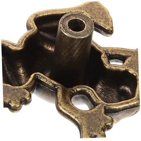 Close-up of vintage style frog-shaped metal cabinet pull showing mounting detail, part of Frog Shape Pull Handles 2 Pack.