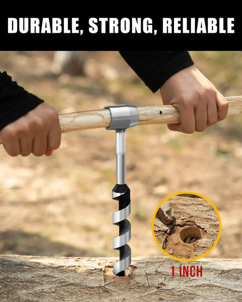 Upgrade Bushcraft Hand Auger 10 Inch Scotch Eye Wood Drill For Easy Drilling No Fuss Stainless Steel High Carbon Welded Construction